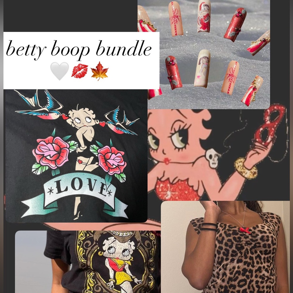 Betty Boop Collector Bundle – Shirts + Press-Ons + Free Shipping!